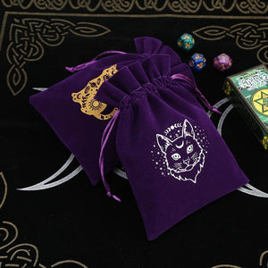 5pcs Velvet Tarot Storage Bag Drawstring Witchcraft Supplies