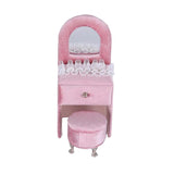 Pink Velvet Dresser Shape Jewelry Box Organizer Holder Rings Container