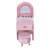 Pink Velvet Dresser Shape Jewelry Box Organizer Holder Rings Container