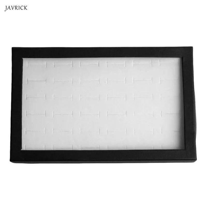 36 Slots Ring Jewelry Display Storage Box Tray Showcase Earring Holder