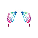 10pcs Multicolor Butterfly Wing Charm Pendant for DIY Accessories