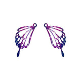 10pcs Multicolor Butterfly Wing Charm Pendant for DIY Accessories