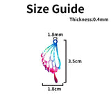 10pcs Multicolor Butterfly Wing Charm Pendant for DIY Accessories