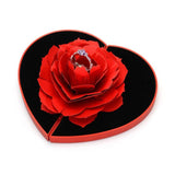 Love Heart Shape Wedding Ring Display Box Jewelry Storage