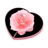 Love Heart Shape Wedding Ring Display Box Jewelry Storage
