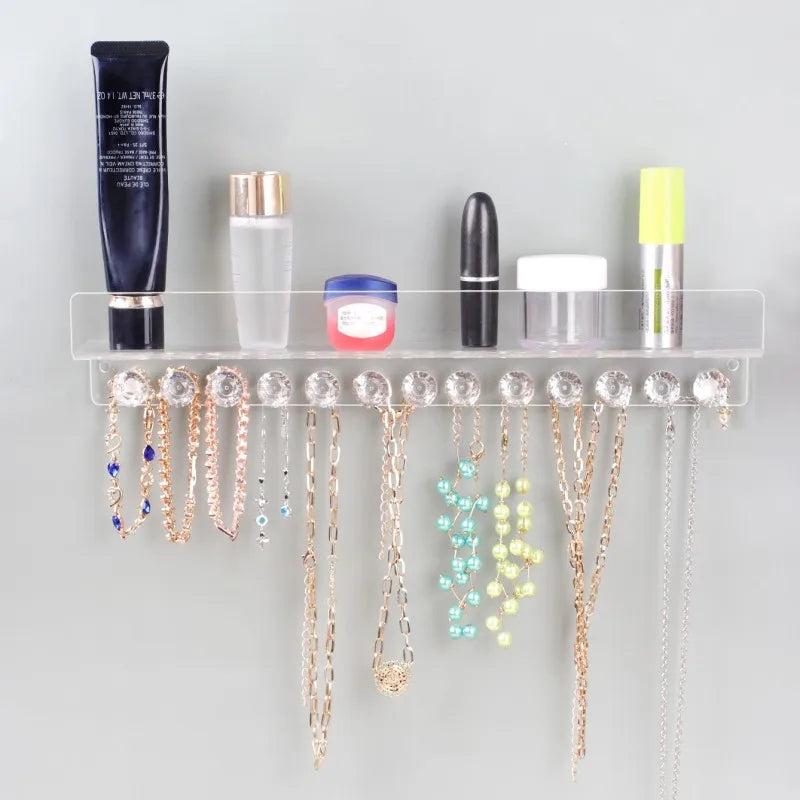 Acrylic Wall Mounted Bathroom Jewelry Organizer