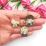 10PCS Alloy School of Magic Charm Pendant DIY Keychain Earrings Jewelry