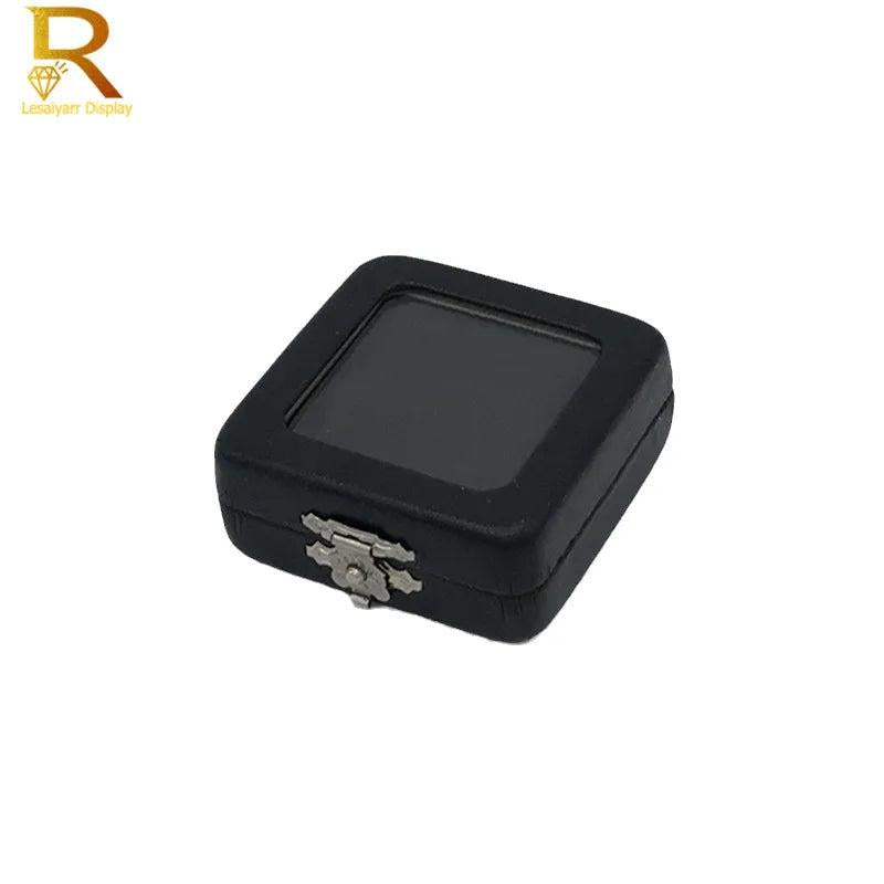 Diamond Display Box Leather Case Gem Stone Storage Bead Pendant Organizer