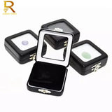 Diamond Display Box Leather Case Gem Stone Storage Bead Pendant Organizer
