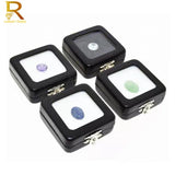 Diamond Display Box Leather Case Gem Stone Storage Bead Pendant Organizer