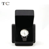 Portable Artificial Leather Watch Box with Pillow Package Case