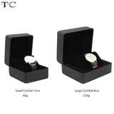 Portable Artificial Leather Watch Box with Pillow Package Case