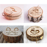 Vintage Rustic Wedding Ring Box Wood Ring Box for Wedding Engagement