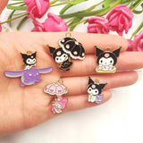 10PCS Demon Rabbit Earrings Necklace Keychain Bracelet Charm
