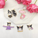 10PCS Demon Rabbit Earrings Necklace Keychain Bracelet Charm