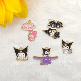 10PCS Demon Rabbit Earrings Necklace Keychain Bracelet Charm