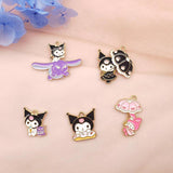10PCS Demon Rabbit Earrings Necklace Keychain Bracelet Charm