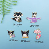 10PCS Demon Rabbit Earrings Necklace Keychain Bracelet Charm