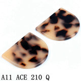 Tortoise Shell Dangle Earrings Charm Acrylic Pendants