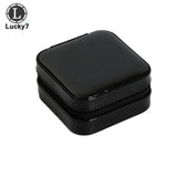 PU Leather Jewelry Storage Box Ring Stud Earrings Zipper Jewelry Box Drawer