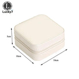 PU Leather Jewelry Storage Box Ring Stud Earrings Zipper Jewelry Box Drawer