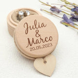 Personalized Rustic Wedding Ring Box Keepsake Ring Pillow Wooden Ring Box