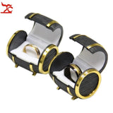 Golden Beer Barrel Shape Ring Box Jewelry Earrings Holder Display