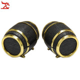 Golden Beer Barrel Shape Ring Box Jewelry Earrings Holder Display
