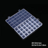 28 Compartment Plastic Container for Jewelry Making Findings Storage