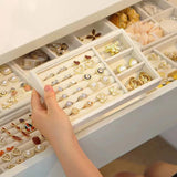 Velvet Stackable Jewelry Tray Case Jewelry Display Storage Box