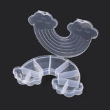 2Pcs Rainbow Beads Boxes Jewelry Parts Access