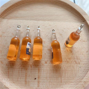 10pcs Beer Bottle Resin Earring Charms for Jewelry Making