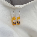 10pcs Beer Bottle Resin Earring Charms for Jewelry Making