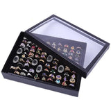 100 Slot Ring Display Tray Organizer Jewelry Earrings Holder Storage Box