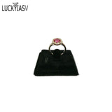 5pcs Mini Square Ring Holder Portable Velvet Jewelry Storage Organizer