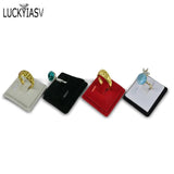 5pcs Mini Square Ring Holder Portable Velvet Jewelry Storage Organizer