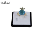 5pcs Mini Square Ring Holder Portable Velvet Jewelry Storage Organizer