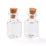 10pcs Square Glass Cork Bottles - DIY Wishing Bottles for Pendant Decorations