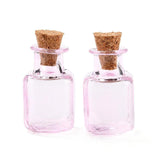 10pcs Square Glass Cork Bottles - DIY Wishing Bottles for Pendant Decorations