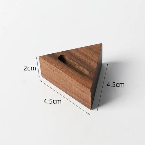 Vintage Walnut Wood Jewelry Display Stand Storage Column