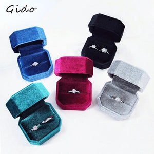 Velvet Ring Box Diamond Storage Box