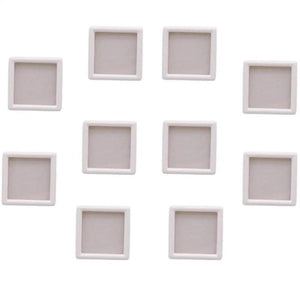 10pcs Square Gemstone Box Jewelry Display Ring Holder Case