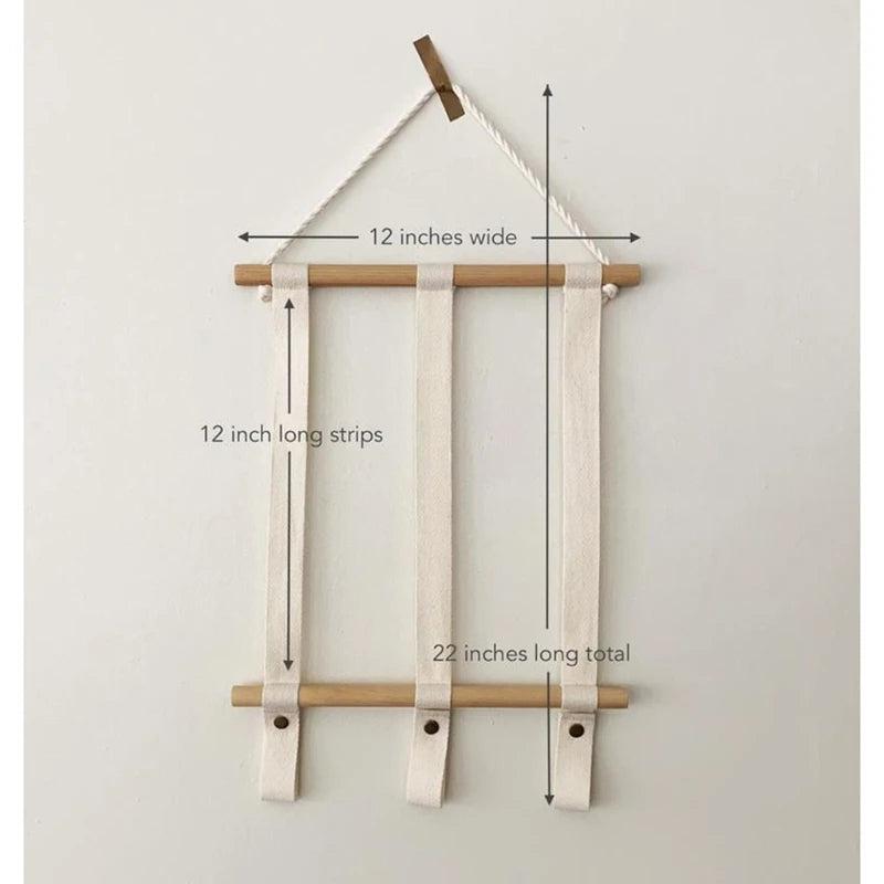 Wood Hair Bow Headband Organizer Storage Hanging Ribbon