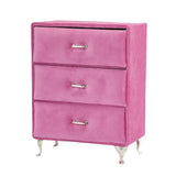 Pink Jewelry Box Organizer Necklace Ring Earring Holder
