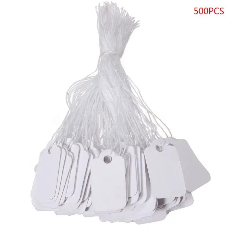 500Pcs Jewelry Clothing Display Merchandise Tags Label Tags String