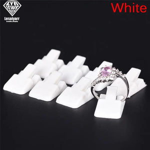 50pcs/Lot Plastic Frosted Ring Jewelry Displays Holder Stand Arrival