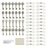 Dragonfly Wings Skeleton Key Charms for DIY Jewelry Making