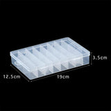 Adjustable 24 Slots Plastic Jewelry Box Organizer Storage Case Container