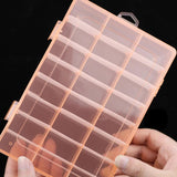 Adjustable 24 Slots Plastic Jewelry Box Organizer Storage Case Container
