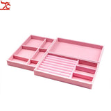 DIY Ring Bracelet Velvet Earring Chain Display Case Organizer Tray